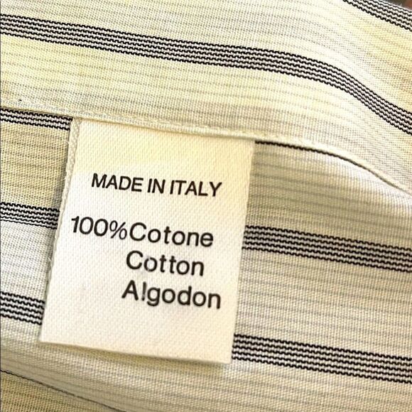 42-16.5" Gentlemen Givenchy Gray-White Striped LS - Picture 6 of 7